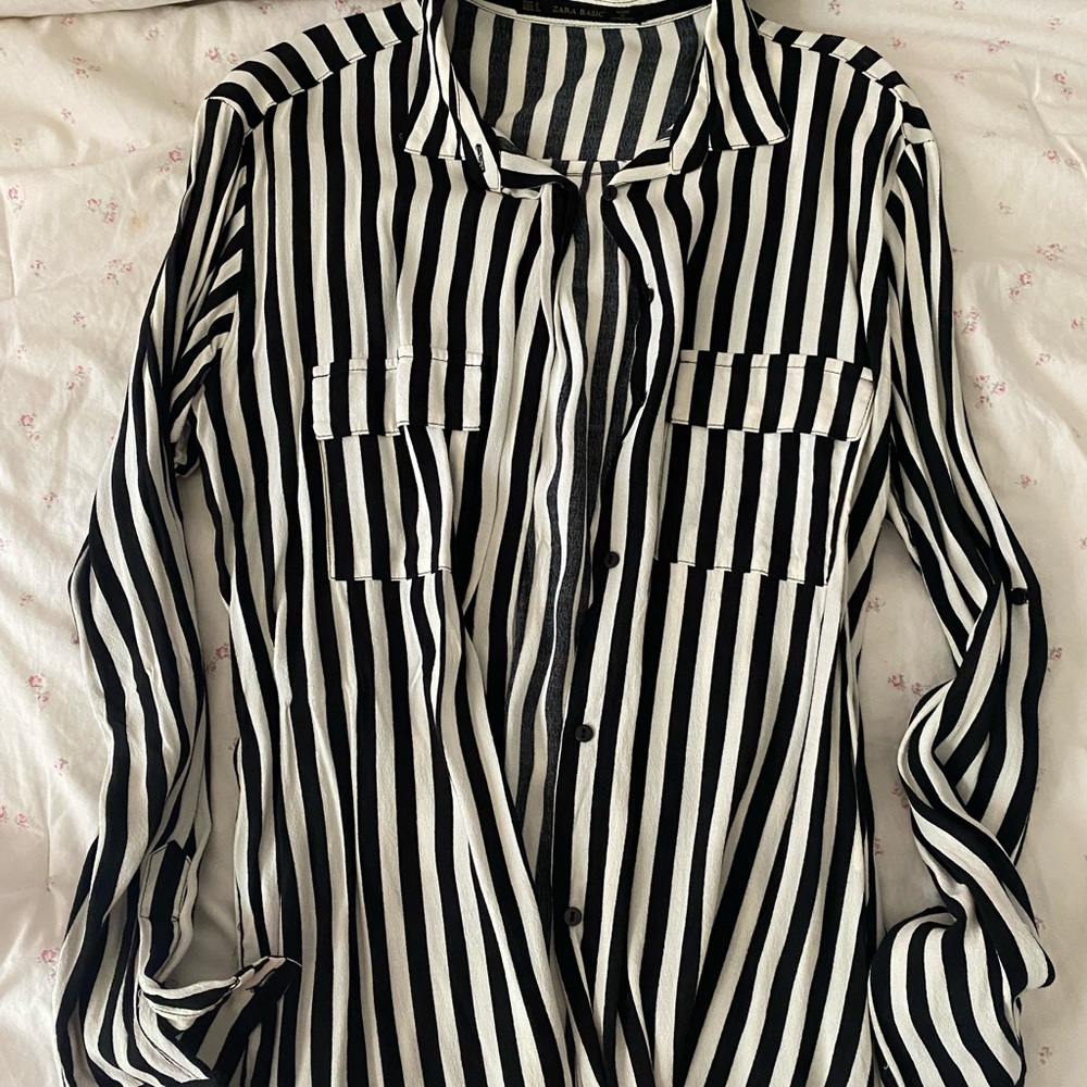 Striped long sleeve top